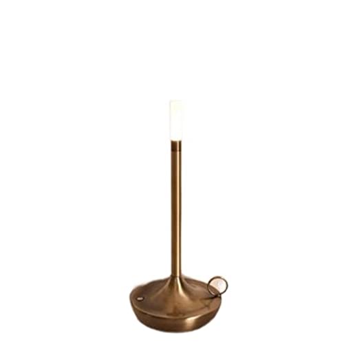 Lámpara de escritorio recargable, oficina, estudio, lámpara de escritorio de lectura, decoración del hogar, lámpara de noche luces de escritorio para oficina en casa (color: bronce)
