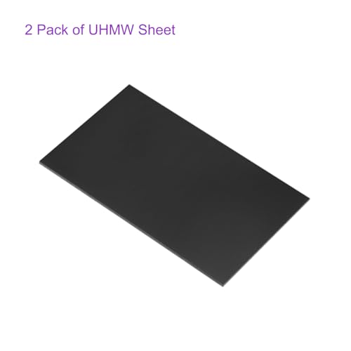Image of DMiotech 2 Pack 6 x 8 x 0.1 Inch Plastic UHMW Sheets, Ultra High Molecular Weight Polyethylene, Opaque Black Polyethylene Board for Automotive, Chemical, Manufacturing, DIY Home Kitchen