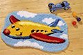 VERVACO Latch Hook Kit per Tappetto Aereo Kit Gancio di Chiusura Tappeto ca. 70 x 50 cm Set Ricamo Principianti Casa Decorazioni attività Creative Adulti Hobby Rilassanti