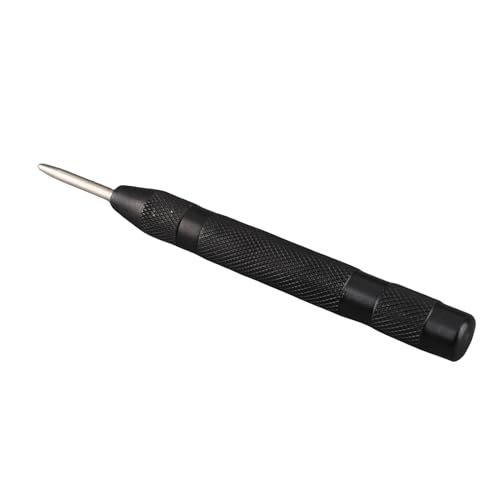 Automatischer Center Punch, 12,7cm KöRner Werkzeug, Automatischer Bohrer Werkzeug aus Schnellarbeitsstahl, für Metall, Schwarz
