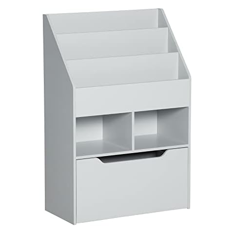 HOMCOM Kids Bookshelf with Storage Drawer Cover