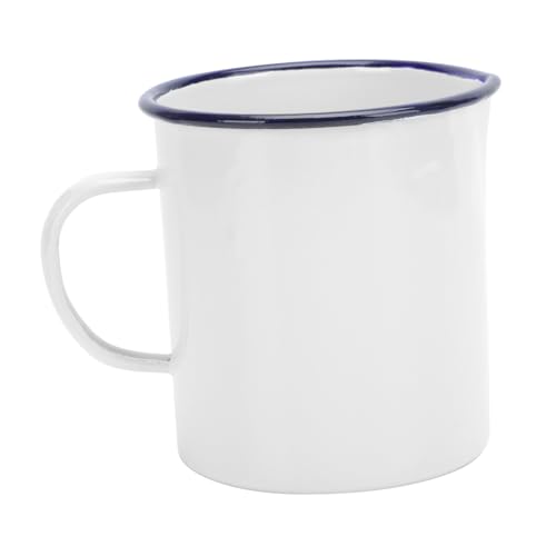 STOBOK 耐熱ホーローメジャーカップ 携帯用耐久性エナメル製計量マグカップ 目盛り付き飲料水保持容器 キャンプや家用に適した錆びない構