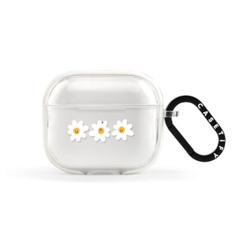 Protection AirPods 3 CASETiFY Marguerites boîtier givré antichoc