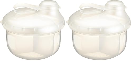 Image of Nuby Milk Powder Dispenser, Colors May Vary, 3 Compartments (Pack of 2)