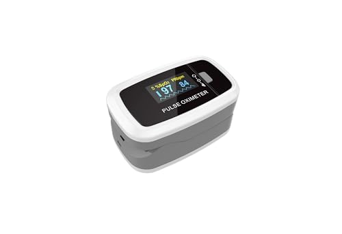 Pulsossimetro da Dito CMS50D1 - Saturimetro Professionale con Display OLED a Colori Orientabile in 4 Posizioni,...