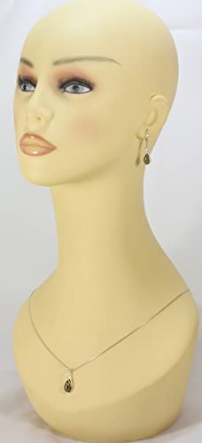 Conjunto de ámbar báltico verde para vestidos de fiesta y cadena ajustable de plata 925 2