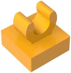 Gobricks GDS-818 Tile Special 1x1 with Clip with Rounded Edges 50PCS Compatible with Lego 63868 42923 DIY Parts and MOC Components for Major Brick Brands ColorBright Light Orange 191