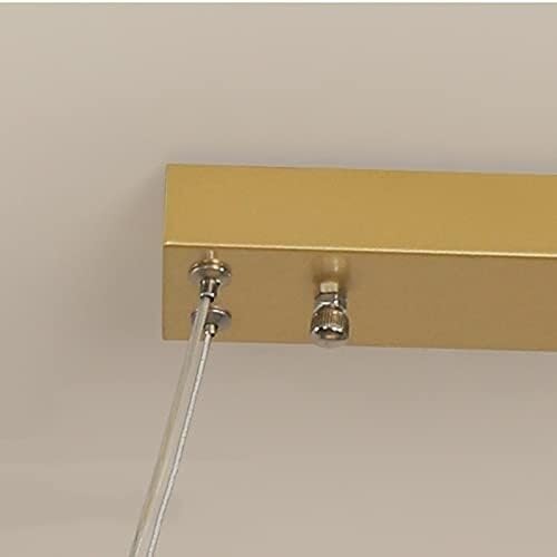 Lustre suspension LED rectangle 48W dimmable pour salle à manger - 4