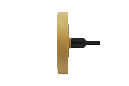 Image of ABN Rubber Eraser Wheel 4in Pad & Adapter 1-Pack - Pinstripe, Adhesive Remover, Vinyl Decal, Graphics Removal Tool