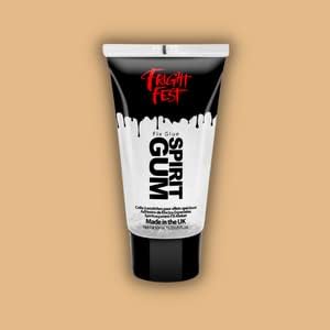 Mastix Spirit Gum Glue Adhesive 50ml Cosmetic Grade by Fright Fest - Fix prosthetic, gems, glitter great glitter tattoo glue, body glue, hair bonding glue, wig glue, make up glue (50ml)