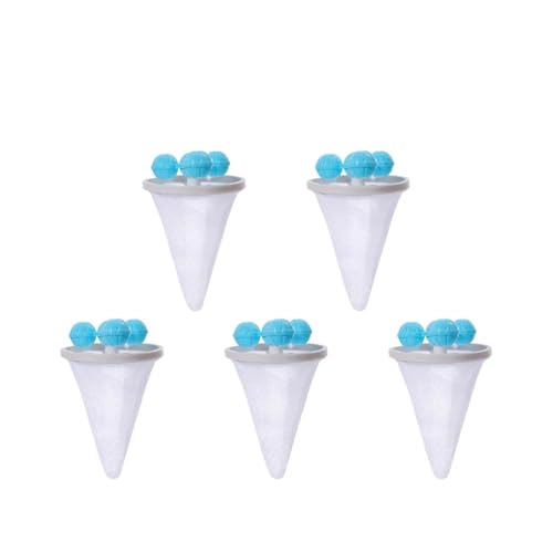 NPWYANOK Laundry Ball Mesh Filter Bag Washing Machine Hair Removal Device Floating Pet Fur Catcher Laundry Hair Removal Cleaning Mesh Bag 4pcs/5pcs/6pcs(5PCS Blue)