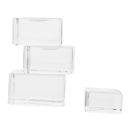 FRCOLOR Lash Extension Eye Pads 4pcs Glass Eyelashes Gasket Portable Easy to Use Lash Extension Supplies