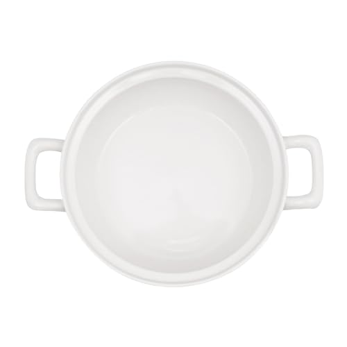 DUTTIETY Ceramic Serving Soup Tureen Bowls with Glass Lid Suitable for Serving Soup in Restaurant Home Kitchen (8.5Inch) - Thumbnail 5
