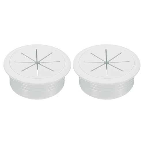 uxcell 2 Pcs Desk Grommet, 2.09 inch 53mm Desk Cable Hole Cover Wire Hole Insert for Home Office Table Cabinet Cord Organizer, Gray