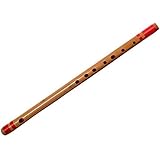 聞琳竹細工屋（BENLENTAKIZAYIKUYA)竹製篠笛 赤紐巻き 7穴 昇格版八本調子 伝統的な楽器 竹笛横笛 (赤巻)