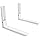 AVF EM60S-A Universal Wall-Mounted Microwave Brackets (Set of 2) - Silver