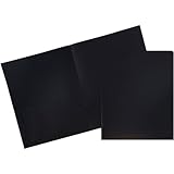 JAM PAPER Plastic 2 Pocket POP Folders - Durable School Folders - Black - 3/Pack