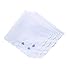Deeorla Something Blue Brides Gift White Embroidered Handkerchief Brides Gift 6PCS