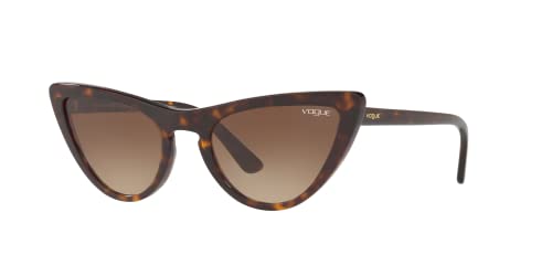 Image of VOGUE Women's 5211S 0VO5211S W65613 54 Sunglasses Dark Havana/Browngradient