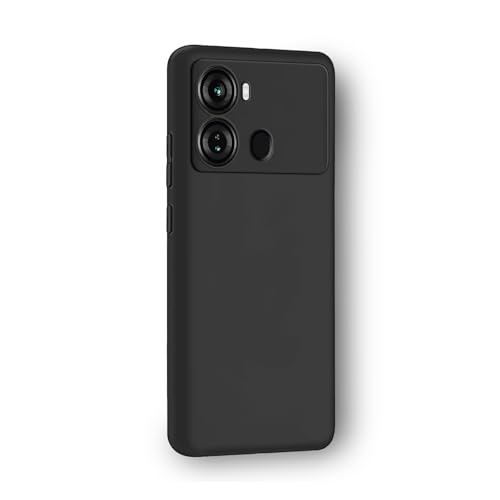 Image of Plus Protection Matte Finished Back Cover Case for iTel P40 | Rubberized TPU | Slim Thin Soft Matte Flexible Matte Touch Shockproof - Matte Black