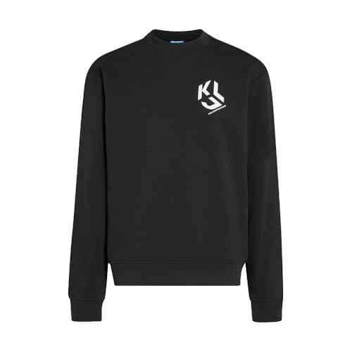 KLJ Regular Monogram Sweat In Black Is A Bold Statement Piece Designed For Elevated, Everyday Style.