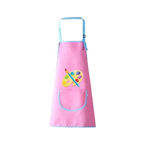 PLABBDPL Delantal Infantil Impermeable Ajustable con Bolsillos Cover