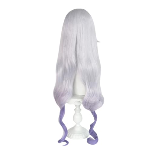 Perruque synthétique violette ondulée style cygne noir aux finitions soignées