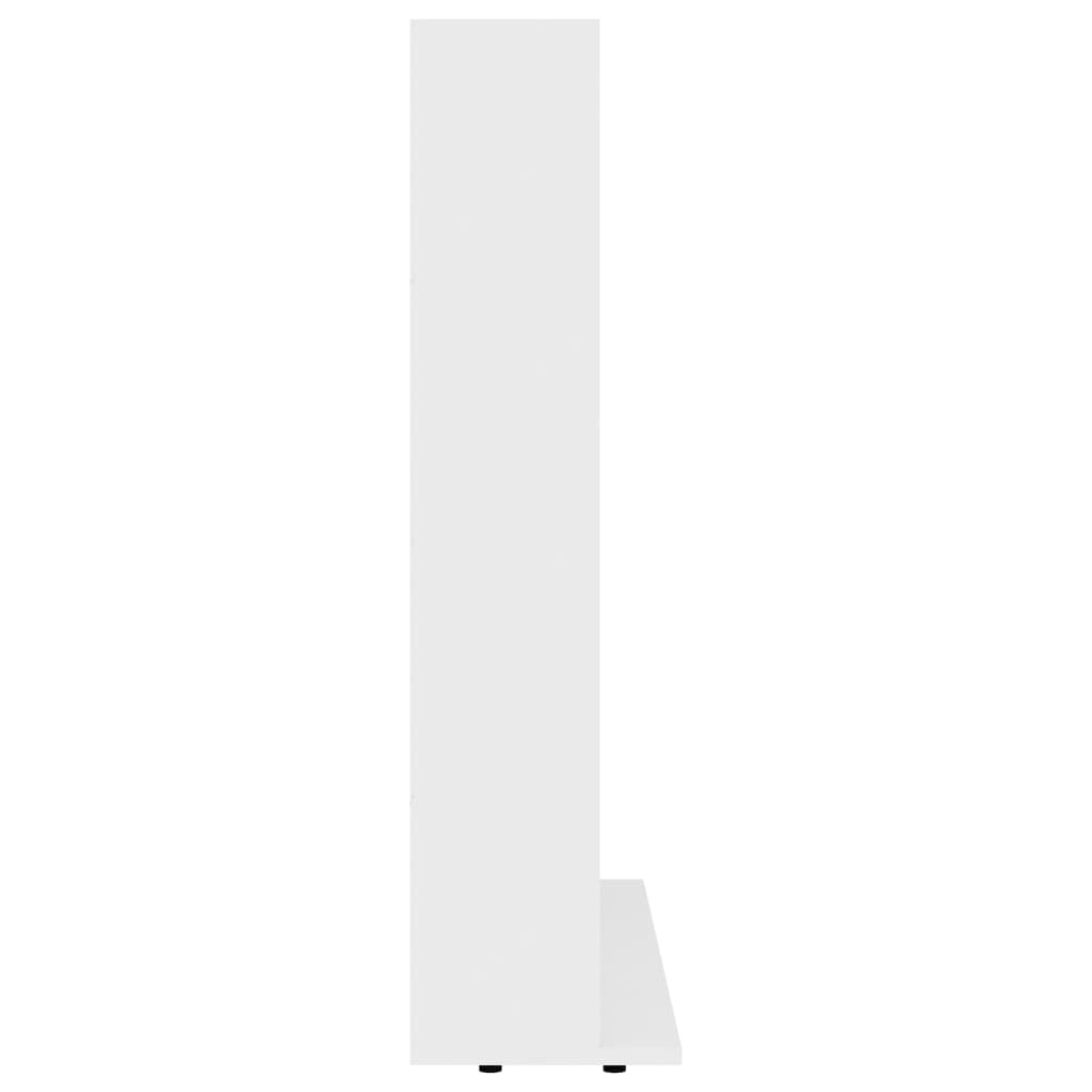 Estantería para CD, Vitrinas para Colecciones De Pie, Estanterias, Vitrina para Perfumes, Mueble CD, Mueble Estanteria, de aglomerado Blanco 102x23x89,5 cm