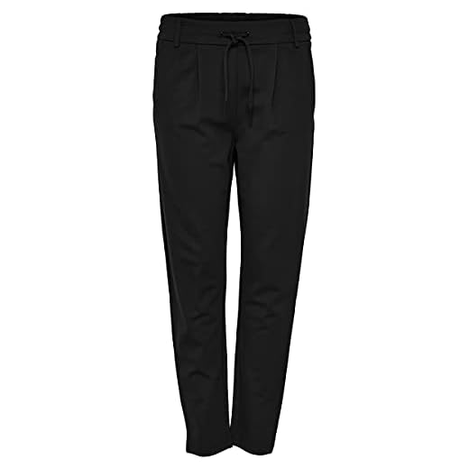 ONLY Damen Elegante Stoffhose | Poptrash Paperback Stretch Pants | Tunnelzug & Gürtelschlaufen ONLPOPTRASH, Farben:Schwarz, Größe:M / 32L