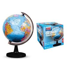 (KZ0710) Globo Terrestre Mesa Giratório 10,5cm