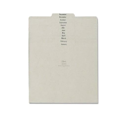 Smead Pressboard Guides, 1/3-Cut Tab Center Position (Jan-Dec), Letter Size, Gray/Green, Set of 12 (50365)