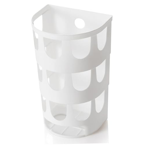 Organizador de bolsa de basura Soporte de bolsas de basura Dispensador de bolsas de basura montada en la pared 4.8x3.9x7.9in Soporte de bolsas de plástico PP Dispensador de bolsa de basura multipropó