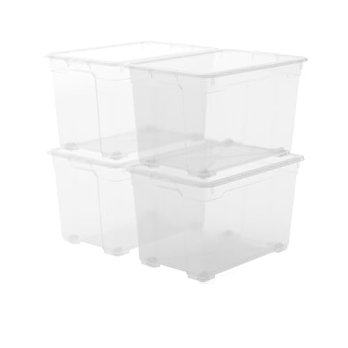 Keter Set di 4 Contenitori in Plastica con Coperchio R