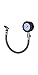 Interstate Pneumatics TG2435 2 Inch 0-400 PSI Tapered Angle Chuck Dial Pressure Gauge