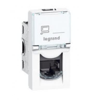 Legrand 076563 Prise Catégorie6 Stp Blindée Mosaic, 1 Module, Blanc