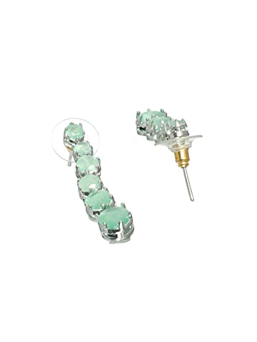 Solitaire Silver Plated Jewellery Set, Classic Elegance