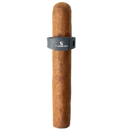 StogieStay Magnetic Stogie Holder - Portable Stogie Clip for Golf Carts & Accessories for Men - Premium Golf Gifts - Perfect for Fishing, Grilling, Camping & Sporting Events (Ash Grey)
