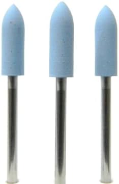 Blue Fine Silicone 16 x 5.2mm Bullet Point Mounted Polisher Made in Germany Pack of 10 by JTS