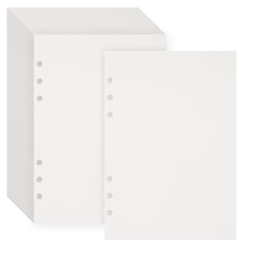 Dajino 60 Sheets Blank Release Paper Pages Double-side Reusable Binder Refill Insert for A5 6 Ring Sticker Storage Organizer Book Collecting Album