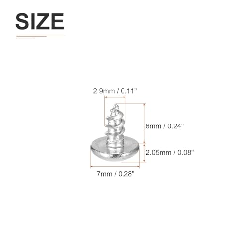 DTGN Tornillos para chapa #4x1/4 - Pack de 100 - para madera y muebles - Acero inoxidable 304 cabeza truss autoperforante punta para madera - Plateado miniatura 2
