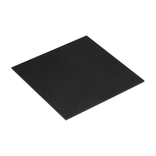 QUARKZMAN Carbonfaserplatten 240 x 240 x 2mm Matte 3K Carbon Fiber Sheet Oberfläche Pultrudierte Flache Kohlefaserplatte Twill-Gewebeplatte Panelplatte für Drachen RC Flugzeug