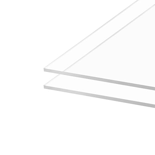 KAITELA Pack of 10 Clear Acrylic Sheet 8" x 10" Cast Plexiglass Panel 1/8" Thick (3mm) Transparent Plastic Board for Sign, Craft, Display Projects, Laser Cutting, Engraving
