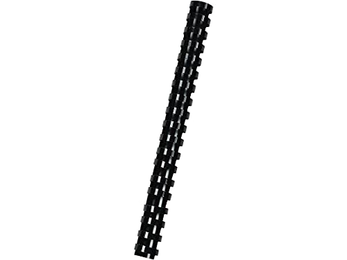 Fellowes Plastic Comb Binding Spines, 1 1/2 Inch Diameter, Black, 340 Sheets, 50 Pack (52368)