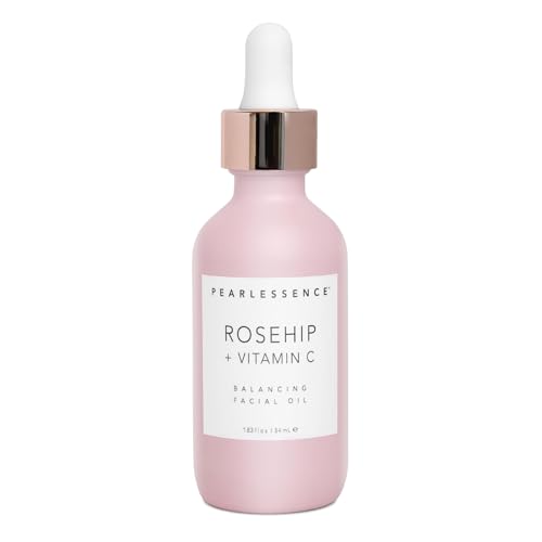 Pearlessence Rosehip Balancing Facial Oil + Rosehip Fruit Oil & Vitamin C | Daily Hydration to Help...