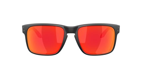Oakley Holbrook 9102 Sunglasses (Matte Black, Prizm Ruby)