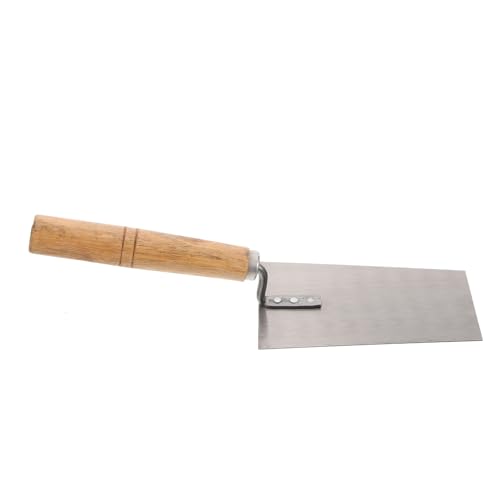 NULYLU Paleta Con Mango De Madera Llana De Hormigón Herramienta De Calafateo Placa De Yeso Llana De Esquina De Pared Raspador De Concreto Paleta De Albañilería Raspador De Azulejos Acero