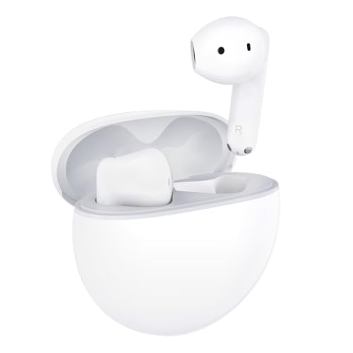 HONOR CHOICE X7e Cuffie Semi-aperte con Cancellazione Attiva del Rumore, 40 Ore di Autonomia, Unità di Trasmissione da 11 mm, Doppio Microfono AI ENC, Bluetooth 5.3, Bianco