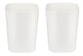 Besli 2 Gallon Small Trash Can Garbage Can Wastebasket for Bathroom Bedroom Kitchen Office (White, 2 Pack)