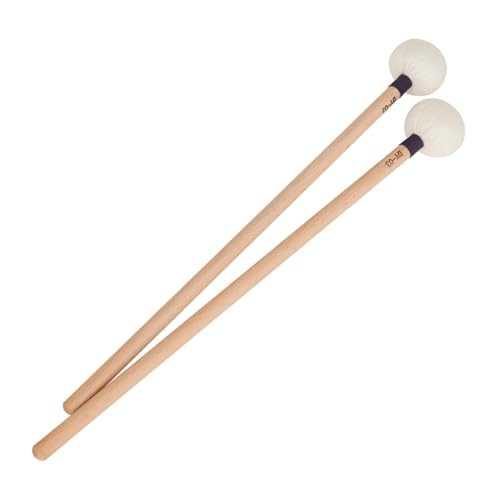 2 baquetas profesionales para percusión con mazo de fieltro miniatura 1