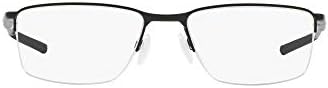 Oakley Men's Ox3218 Socket 5.5 Rectangular Prescription Eyeglass Frames, Polished Black/Demo Lens, 54 mm